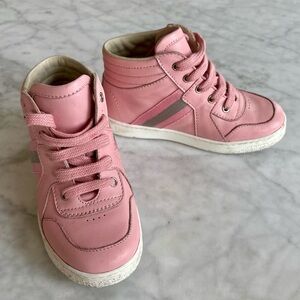 Pink High-Top Kids Sneakers